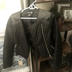 Edgy quilted black jacket - Forever 21 US Small